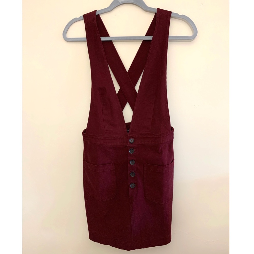 Maroon Overall dress